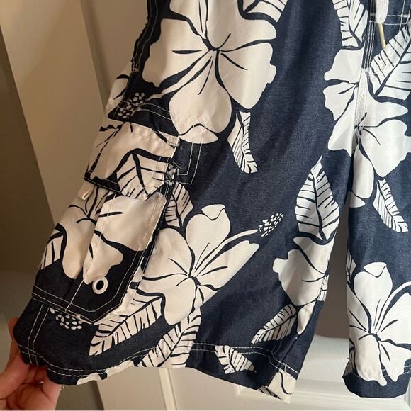 Op Men’s Hawaiian Board Shorts Cargo Waist Swim Shorts Drawstring Waist 28-30 S - Picture 9 of 11